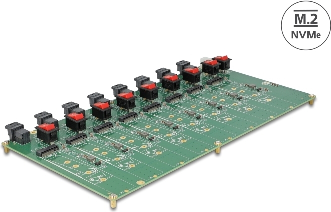 Купить Delock M.2 Testboard für 8 x NVMe Key M SSD mit SFF-8643 Anschluss (61073) в магазине wardena.ru