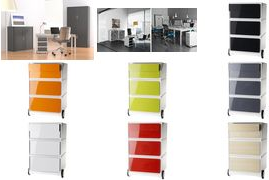 Купить PAPERFLOW Rollcontainer easyBox, 4 Schübe, weiß / buche Polystyrol, Sichtblende aus ABS-Kunststoff, 4 Rollen - 1 Stück (EBGHPH.23) в магазине wardena.ru