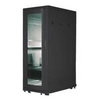 Купить Digitus Unique - Schrank - Schwarz, RAL 9005 - 26U - 48,3 cm (19") (DN-19 SRV-26U-B-G-1) в магазине wardena.ru