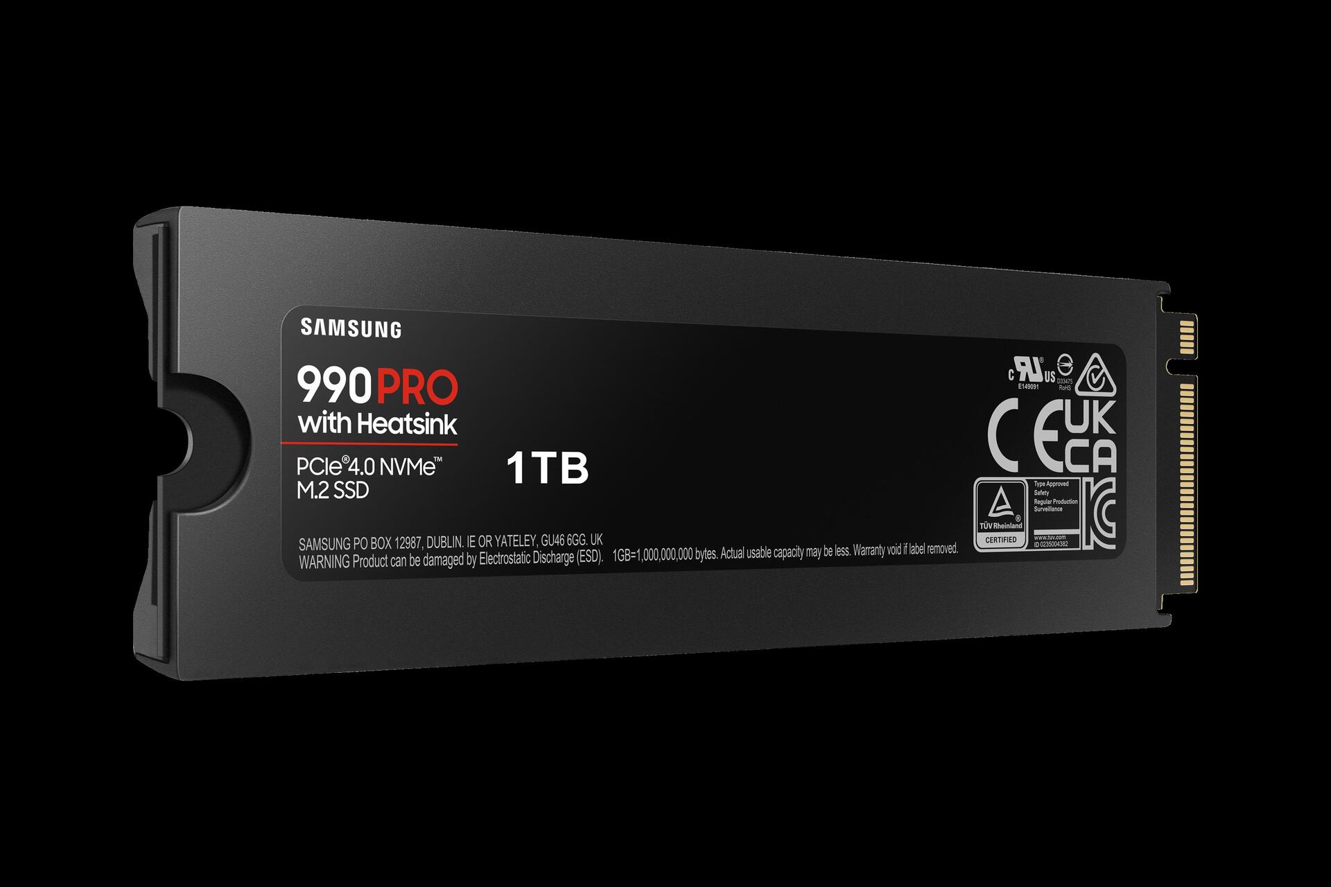 Купить Samsung 990 PRO MZ-V9P2T0CW - SSD - verschlüsselt - 2 TB - intern - M.2 2280 - PCIe 4.0 x4 (NVMe) - 256-Bit-AES - TCG Opal Encryption 2.0 - integrierter Kühlkörper - für Sony PlayStation 5 в магазине wardena.ru