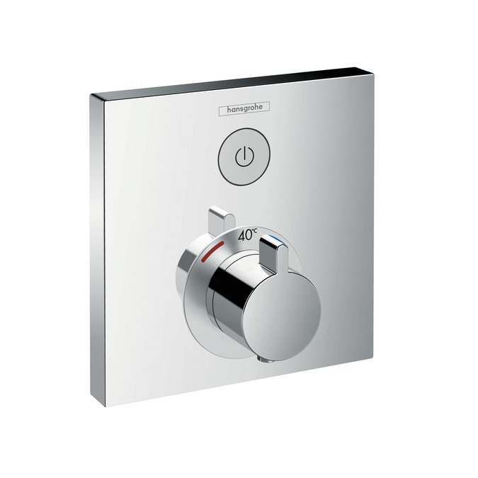 Купить Hansgrohe Select Термостатический смеситель для душа с запорным вентилем (внешняя часть) хром 15762000 в магазине wardena.ru