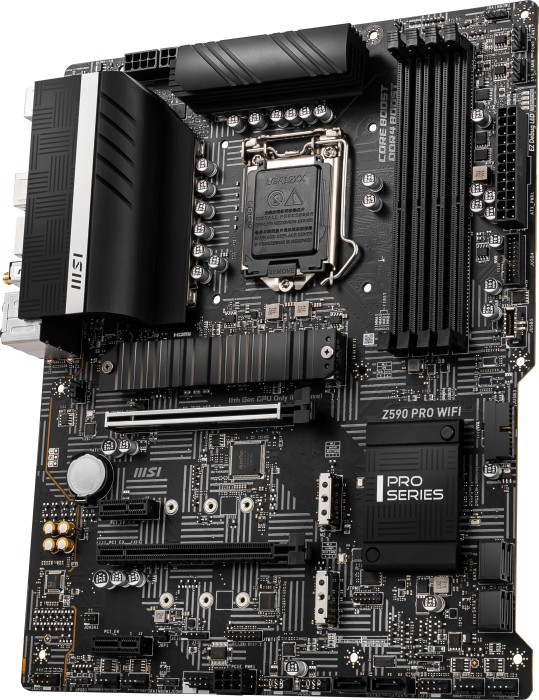 Купить MSI Z590 PRO WIFI - Motherboard - ATX - LGA1200-Sockel - Z590 - USB-C Gen2, USB 3.2 Gen 1, USB 3.2 Gen 2, USB-C Gen 2x2 - 2.5 Gigabit LAN, Wi-Fi, Bluetooth - Onboard-Grafik (CPU erforderlich) - HD Audio (8-Kanal) (7D09-001R) в магазине wardena.ru