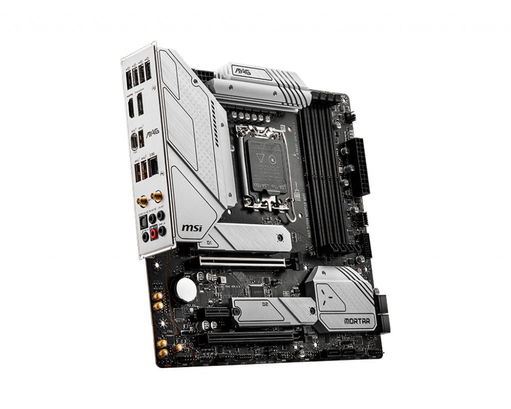 Купить MSI MAG Z690M MORTAR WIFI - Motherboard - micro ATX - LGA1700-Sockel - Z690 Chipsatz - USB-C Gen2, USB 3.2 Gen 1, USB 3.2 Gen 2, USB-C Gen 2x2 - 2.5 Gigabit LAN, Wi-Fi, Bluetooth - Onboard-Grafik (CPU erforderlich) - HD (7D42-014R) в магазине wardena.ru