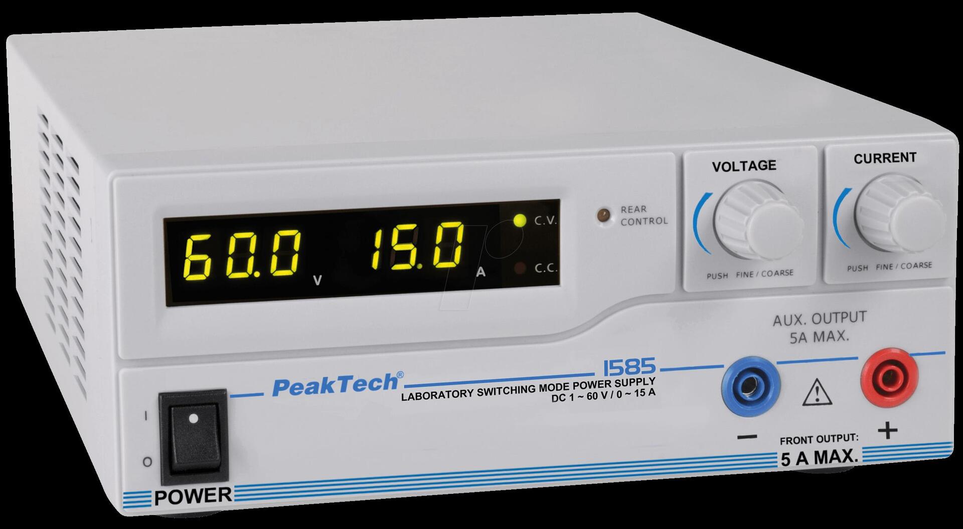 Купить PEAKTECH 1585 - Labornetzgerät, 60 V, 15 + 5 A, fernsteuerbar über USB (P 1585) в магазине wardena.ru