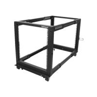 Купить StarTech.com 12U Adjustable Depth Open Frame 4 Post Server Rack w - Casters, Levelers and Cable Management Hooks - Relais-Rack (4 Pfosten) - Schwarz - 12U (4POSTRACK12U) в магазине wardena.ru