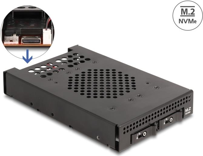 Купить Delock 3.5" Wechselrahmen für 2x M.2 NVMe SSD mit OcuLink SFF-8612 Anschluss (47070) в магазине wardena.ru