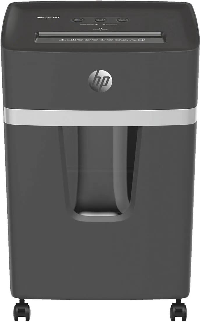 Купить HP Pro Shredder 15CC Aktenvernichter mit Partikelschnitt P-4, 4 x 35 mm, bis 15 Blatt, schwarz (2811) в магазине wardena.ru