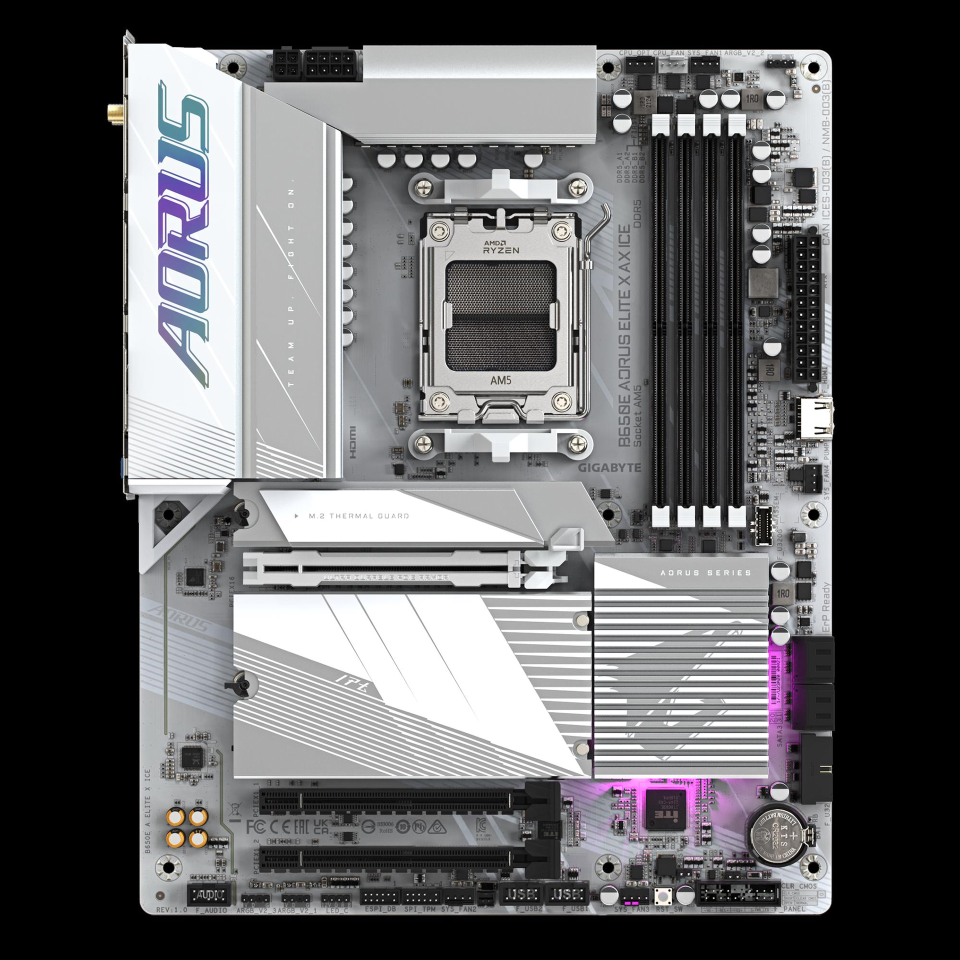 Купить Gigabyte B650E AORUS ELITE X AX ICE. Prozessorhersteller: AMD, Prozessorsockel: Buchse AM5, Kompatible Prozessoren: AMD Ryzen™ 7. Unterstützte Arbeitsspeicher: DDR5-SDRAM, RAM-Speicher maximal: 192 GB, Arbeitsspeicher Ty (B650E A ELITE X ICE) в магазине wardena.ru