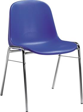Купить Besucherstuhl Gestell verchromt Sitzschale Polyamid blau (800235250) в магазине wardena.ru