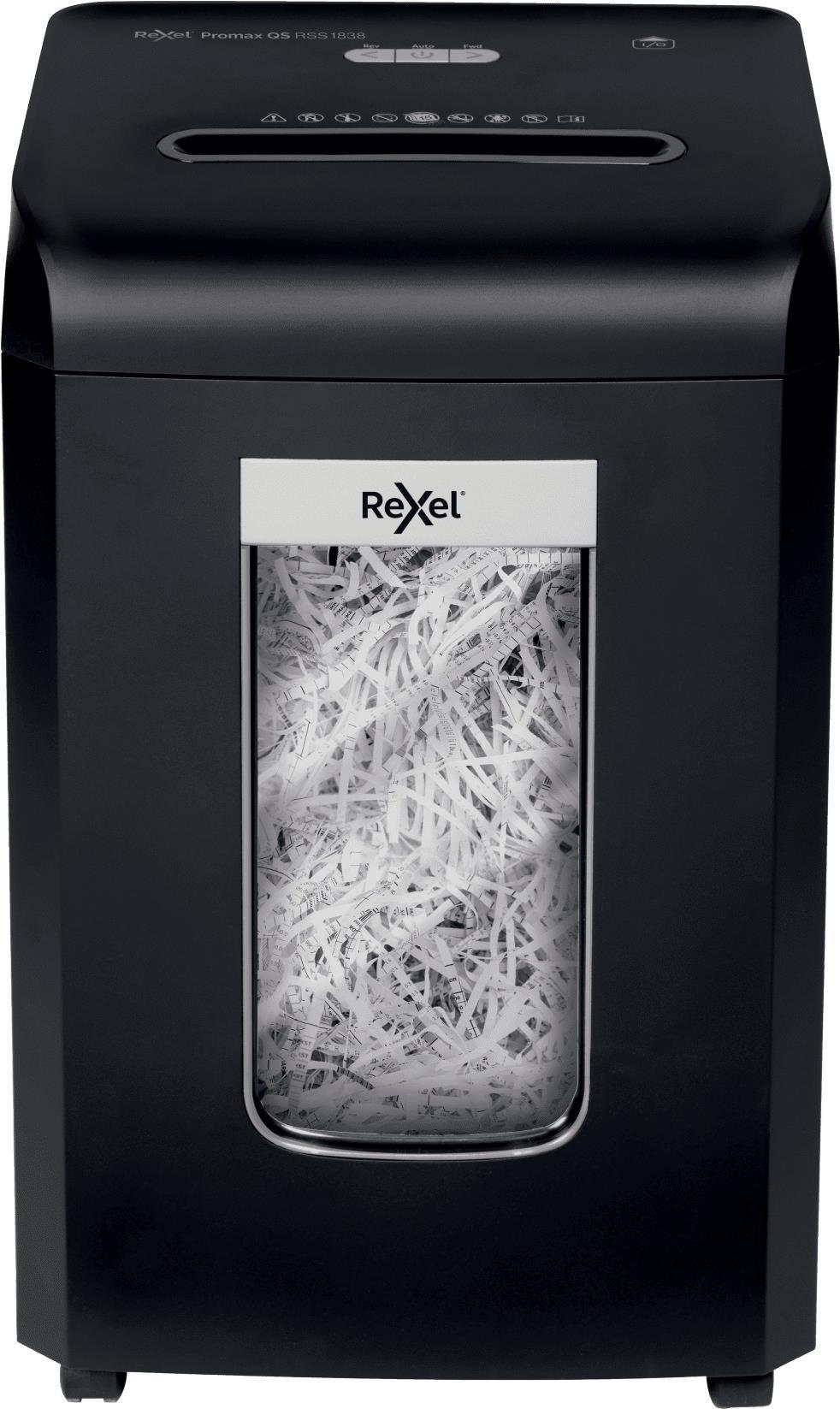 Купить Rexel Promax QS RSS1838 Aktenvernichter Streifenzerkleinerung 60 dB 22 cm Schwarz (2104588EU) в магазине wardena.ru
