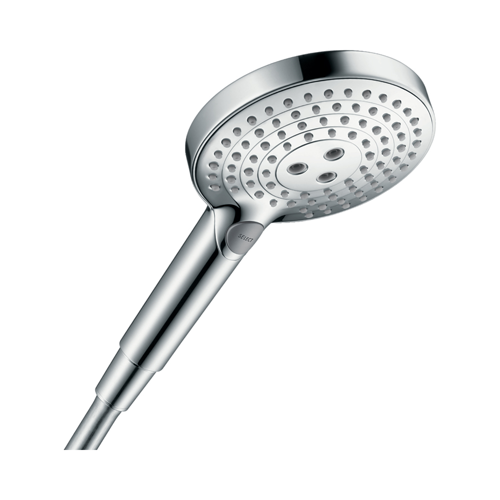 Купить Hansgrohe Raindance Select S Ручной душ 120 3jet EcoSmart 9 л/мин хром-белый матовый 26531400 в магазине wardena.ru