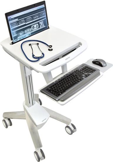 Купить Ergotron StyleView EMR Laptop Cart, SV40 - Wagen für Notebook/Tastatur/Maus - Kunststoff, Aluminium, verzinker Stahl - Grau, weiß, Polished Aluminum - Bildschirmgröße: bis zu 43,9 cm (bis zu 43,90cm (17.3")) (SV40-6100-0 в магазине wardena.ru