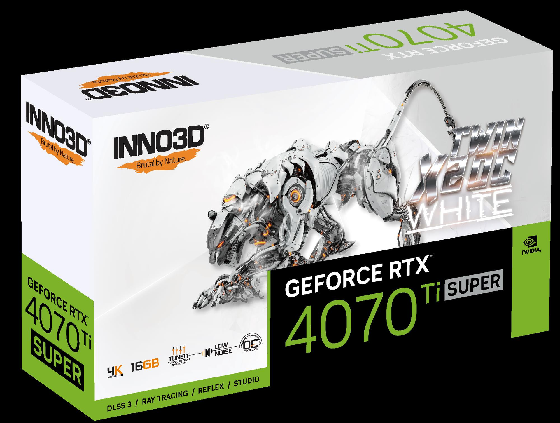 Купить Inno3D GeForce RTX 4070 Ti SUPER TWIN X2 OC WHITE - Grafikkarten - GeForce RTX 4070 Ti Super - 16 GB GDDR6X - PCIe 4.0 x16 - HDMI, 3 x DisplayPort - weiß - Box (N407TS2-166XX-186156W) в магазине wardena.ru