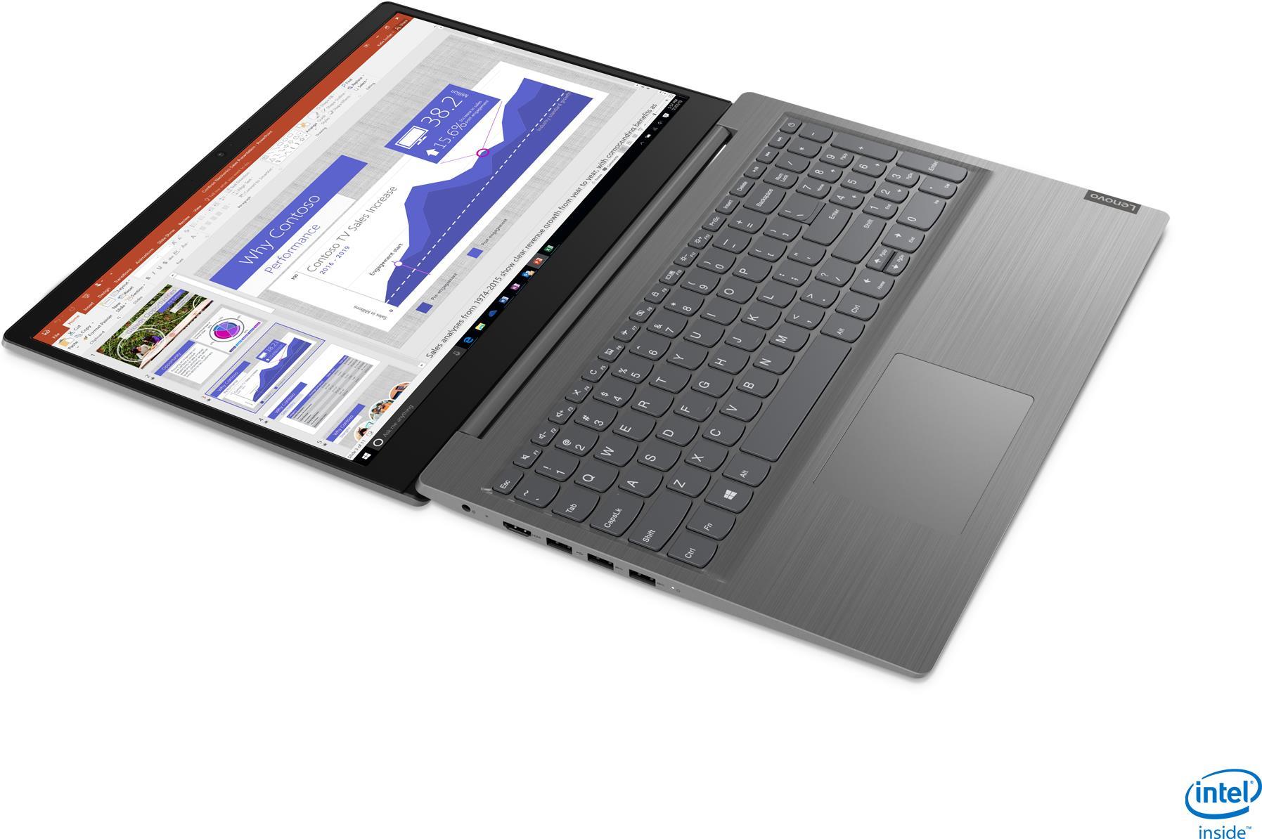 Купить Lenovo V15-IIL 82C5 - Core i3 1005G1 / 1.2 GHz - Win 10 Pro 64-Bit - UHD Graphics - 8 GB RAM - 512 GB SSD NVMe - 39.6 cm (15.6") TN 1920 x 1080 (Full HD) - Wi-Fi 5 - Struktur in Iron Gray - kbd: Deutsch (82C500NWGE) в магазине wardena.ru