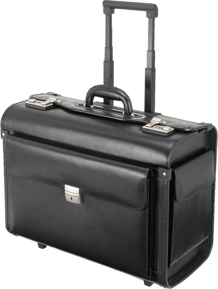 Купить Alassio Pilotenkoffer "SILVANA", Leder, schwarz, mit Trolley (92705) в магазине wardena.ru