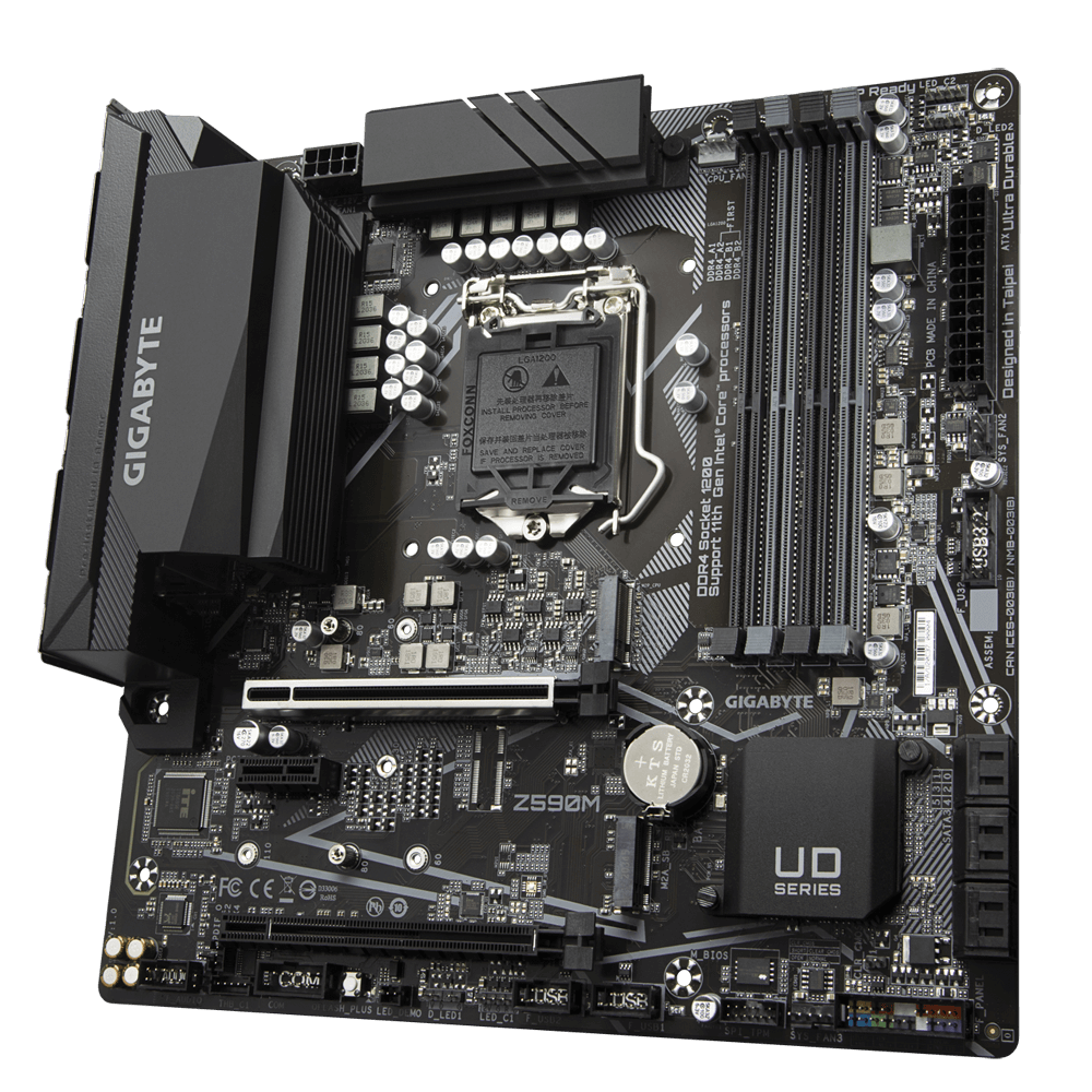 Купить Gigabyte Z590M - 1.0 - Motherboard - micro ATX - LGA1200-Sockel - Z590 Chipsatz - USB-C Gen1, USB 3.2 Gen 1, USB 3.2 Gen 2 - Gigabit LAN - Onboard-Grafik (CPU erforderlich) - HD Audio (8-Kanal) в магазине wardena.ru