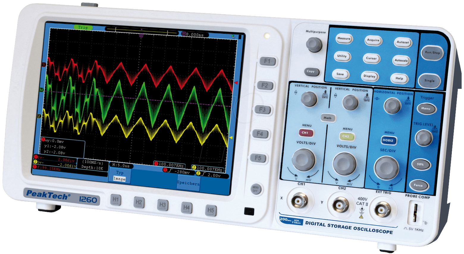 Купить PEAKTECH 1260 - Digital-Speicher-Oszilloskop, 200 MHz, 2 Kanäle (1260) в магазине wardena.ru