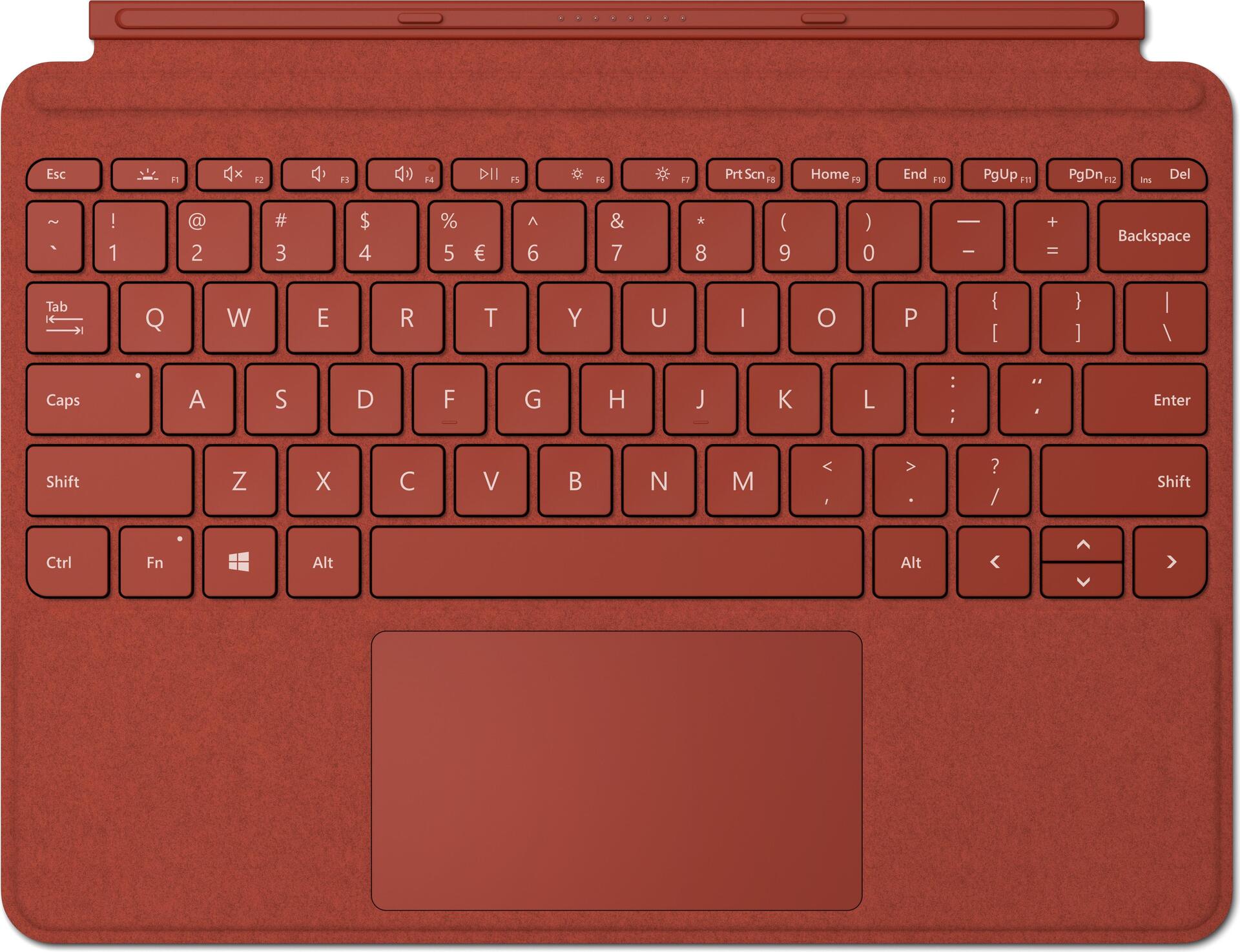 Купить Microsoft Surface Go Type Cover - Tastatur - mit Trackpad, Beschleunigungsmesser - hinterleuchtet - Englisch - Poppy Red - kommerziell - für Surface Go, Go 2 (KCT-00067) в магазине wardena.ru
