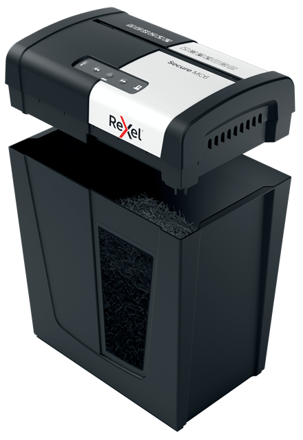 Купить Rexel Secure MC6 Aktenvernichter Mikrogeschnittene Zerkleinerung 60 dB Schwarz - Silber (2020130EU) в магазине wardena.ru