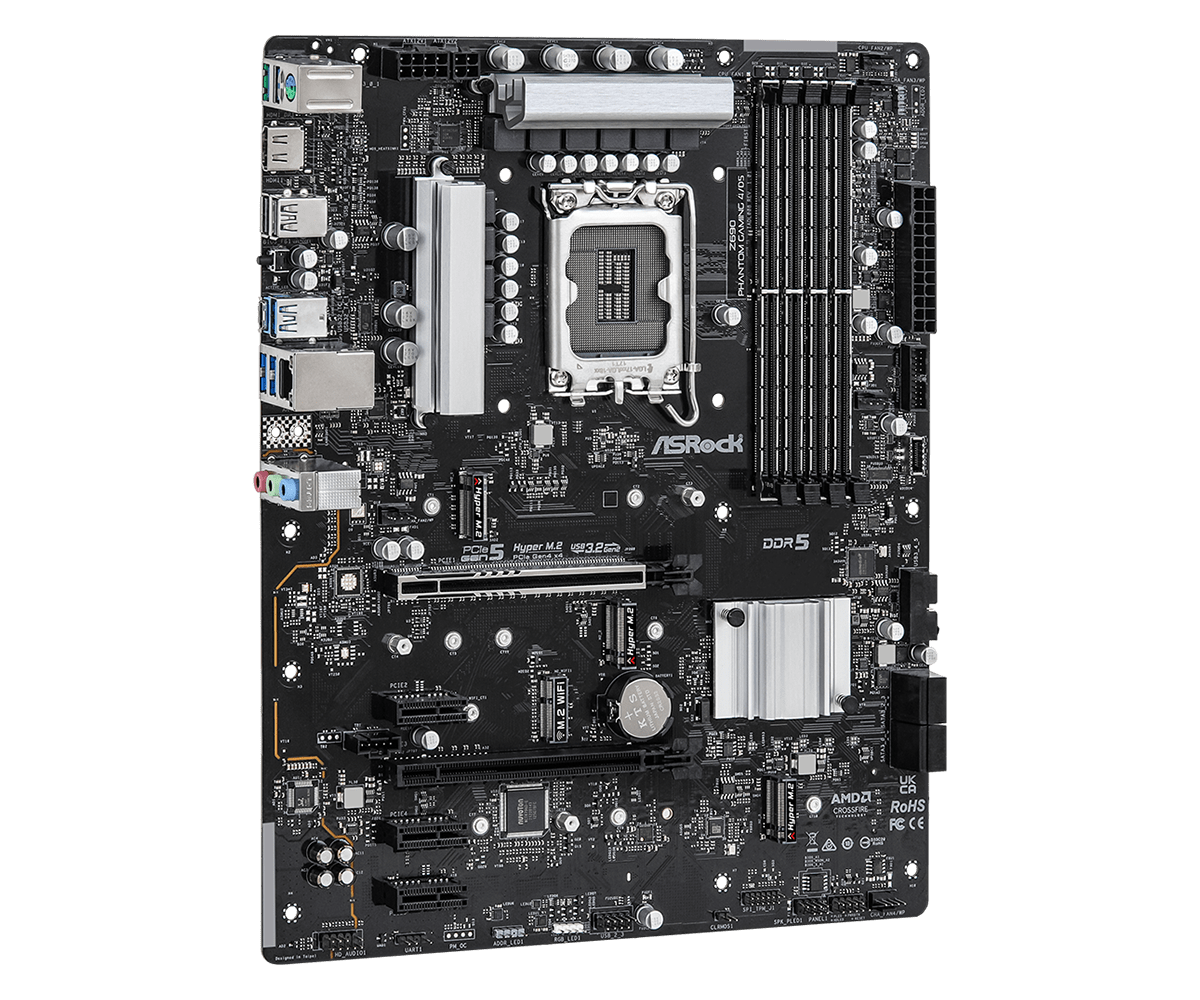 Купить ASRock Z690 Phantom Gaming 4/D5 - Motherboard - ATX - LGA1700-Sockel - Z690 Chipsatz - USB-C Gen2, USB 3.2 Gen 1, USB 3.2 Gen 2, USB-C Gen 2x2 - Gigabit LAN - Onboard-Grafik (CPU erforderlich) - HD Audio (8-Kanal) (90-MXBI60-A0UAYZ) в магазине wardena.ru