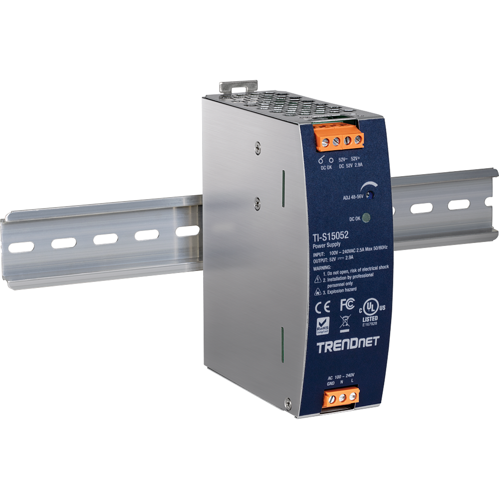 Купить TRENDNET 150W 52V DC 2.89A AC TO DC DIN-RAIL PSP WITH PFC FUNCTION (TI-S15052) в магазине wardena.ru