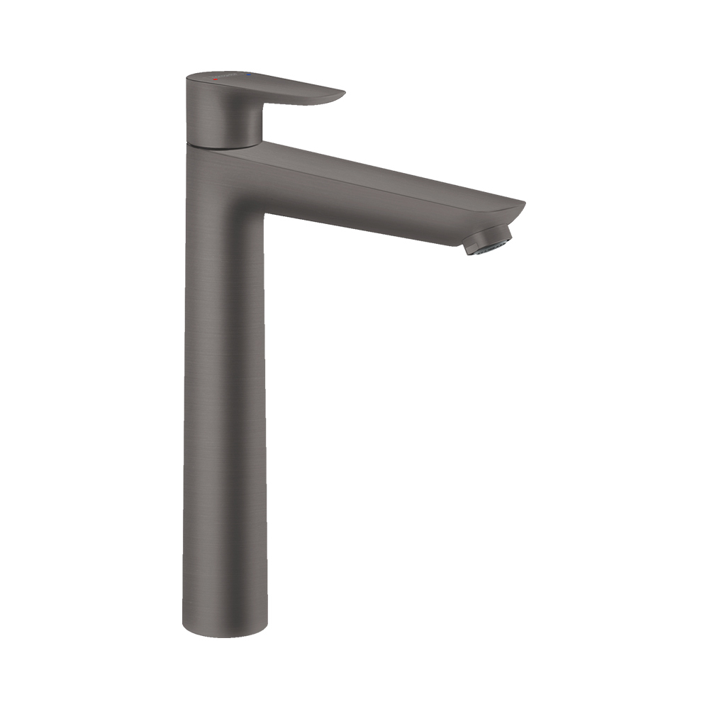 Купить Hansgrohe Talis E Смеситель для раковины 240 однорычажный со сливным гарнитуром хром-черный матовый 71716340 в магазине wardena.ru