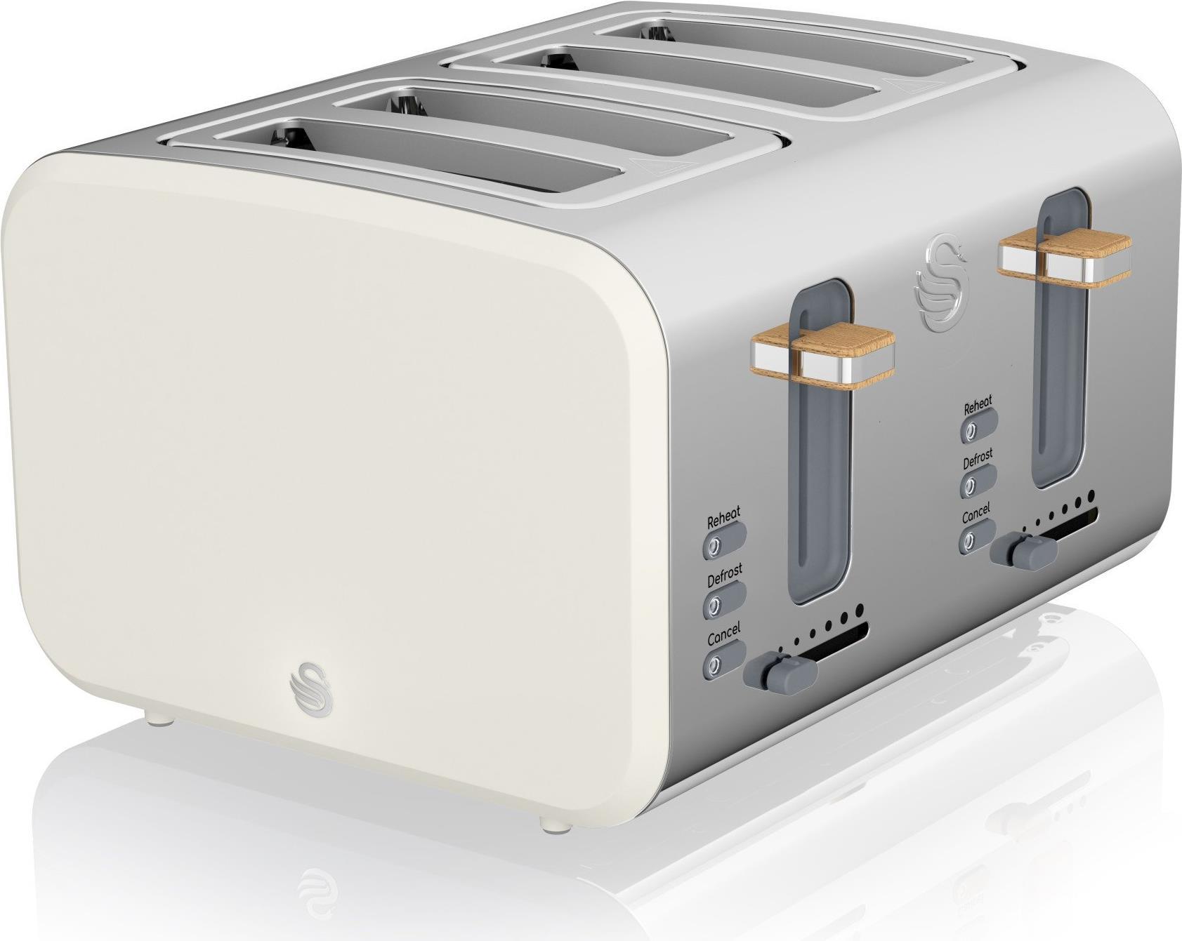 Купить Swan ST14620WHTN Toaster 4 Scheibe(n) Edelstahl - Weiß 1500 W (ST14620WHTN) в магазине wardena.ru