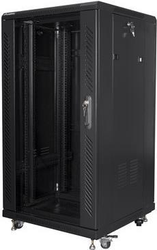 Купить Lanberg FF01-6622-12B Rack 22U Freistehendes Gestell Schwarz (FF01-6622-12B) в магазине wardena.ru