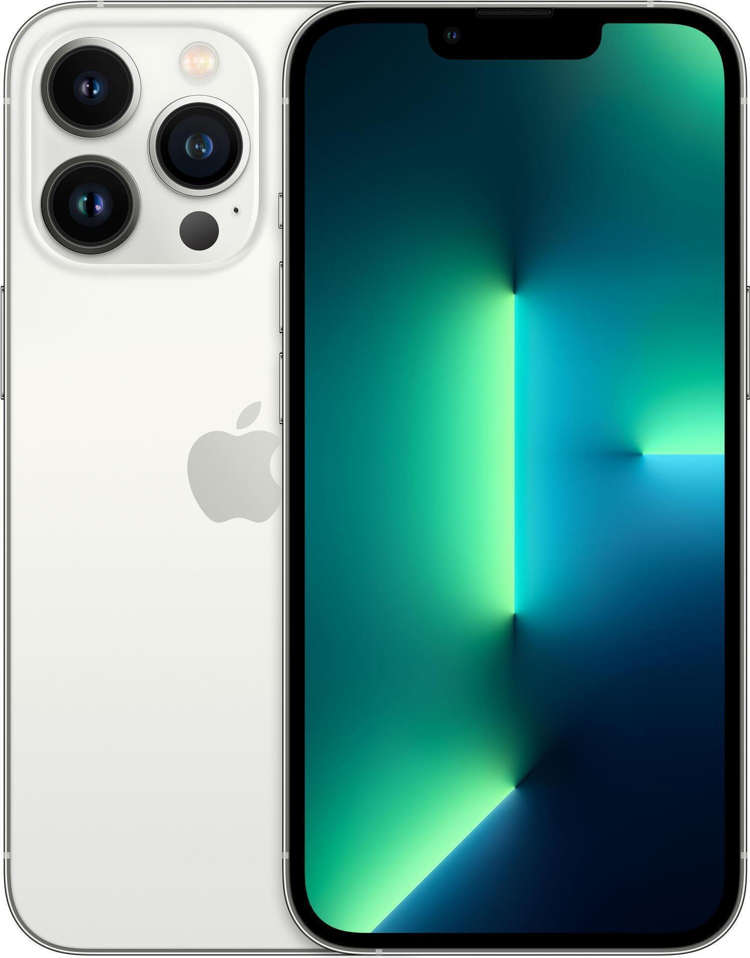 Купить Apple iPhone 13 Pro - 5G Smartphone - Dual-SIM / Interner Speicher 256 GB - OLED-Display - 6.1" - 2532 x 1170 Pixel (120 Hz) - Triple-Kamera 12 MP, 12 MP, 12 MP - front camera 12 MP - Silber (MLVF3ZD/A) в магазине wardena.ru