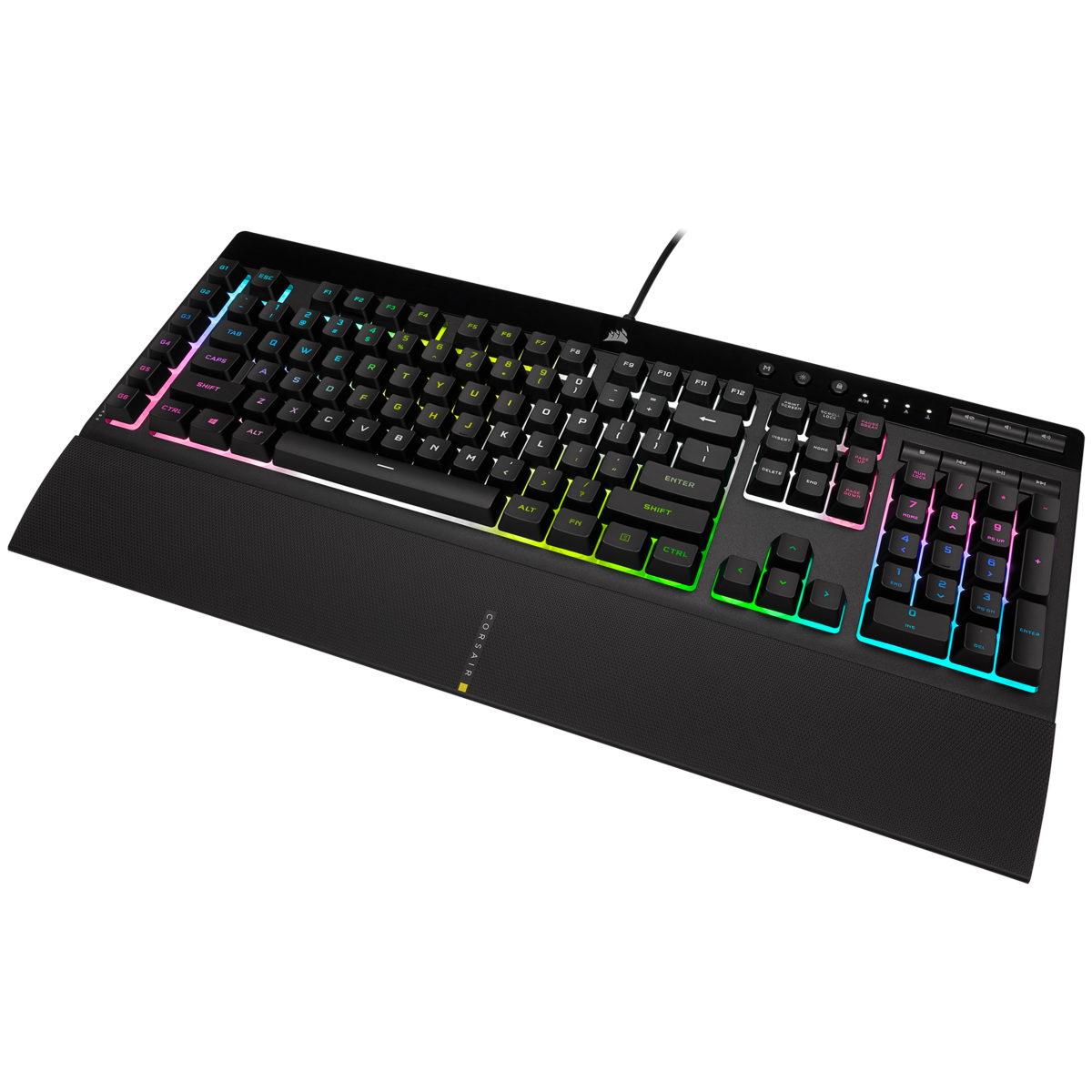 Купить CORSAIR Gaming K55 RGB PRO XT - Tastatur - Hintergrundbeleuchtung - USB - Deutsch - Schwarz (CH-9226715-DE) в магазине wardena.ru