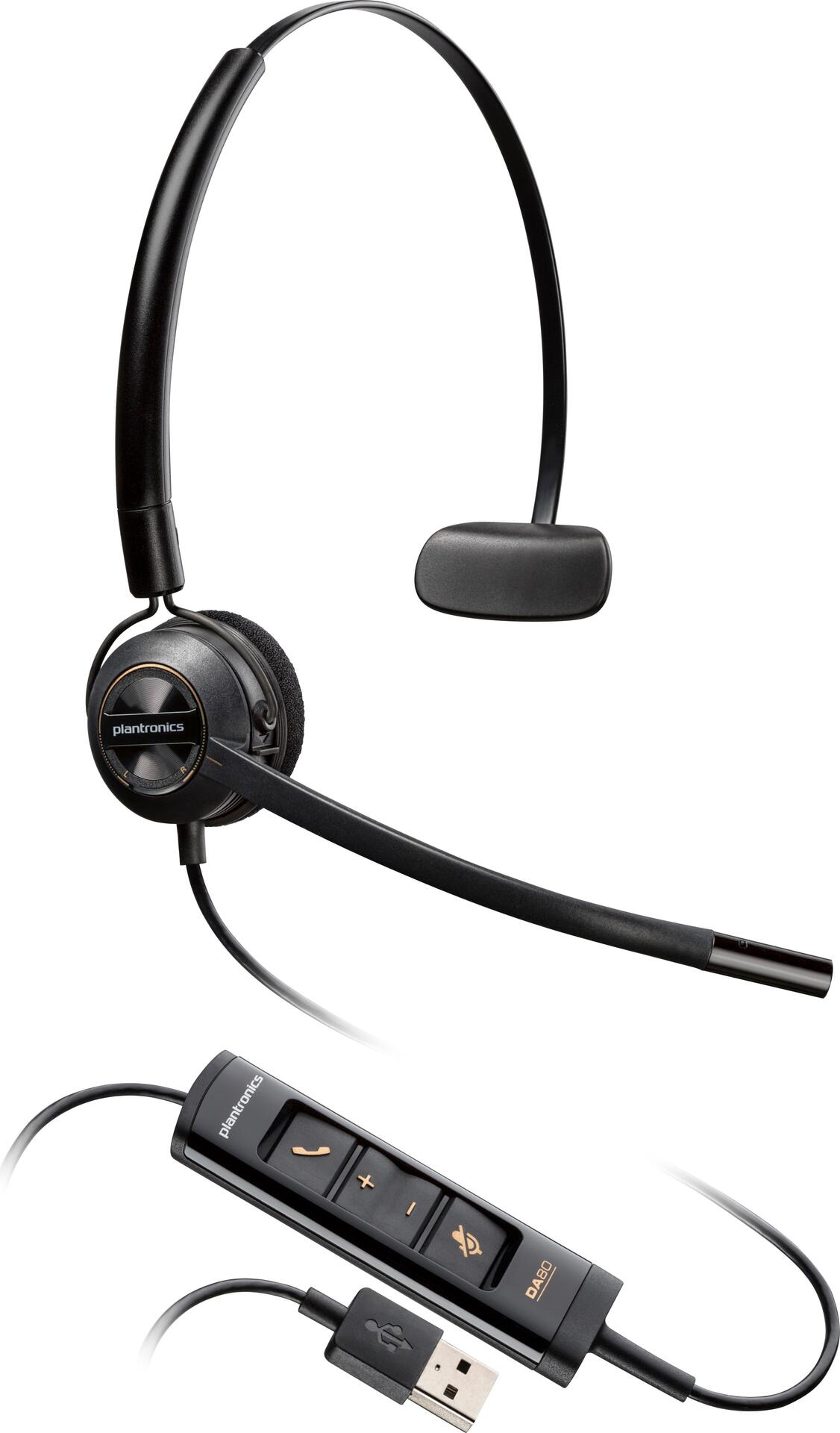 Купить HP Poly EncorePro 545 USB-A Konvertierer-Headset - Kabelgebunden - Anrufe/Musik - 32 g - Kopfhörer - Schwarz (7S442AA) в магазине wardena.ru