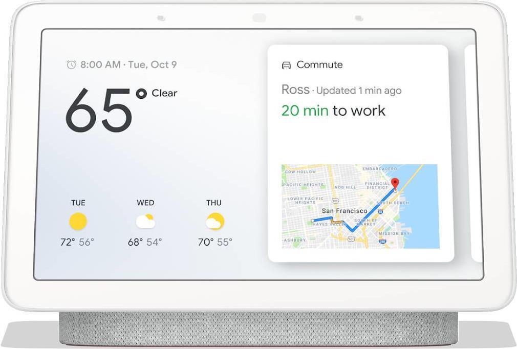 Купить Google Nest Hub Smart Display mit Sprachsteuerung Kreide (GA00516-EU) в магазине wardena.ru