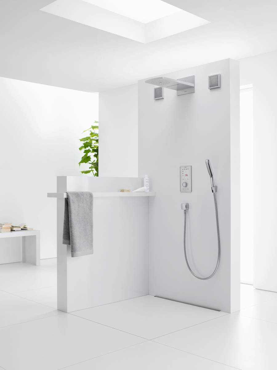 Купить Hansgrohe PuraVida Ручной душ-"палочка" 120 1jet EcoSmart 9 л/мин хром-белый матовый 28568400 в магазине wardena.ru