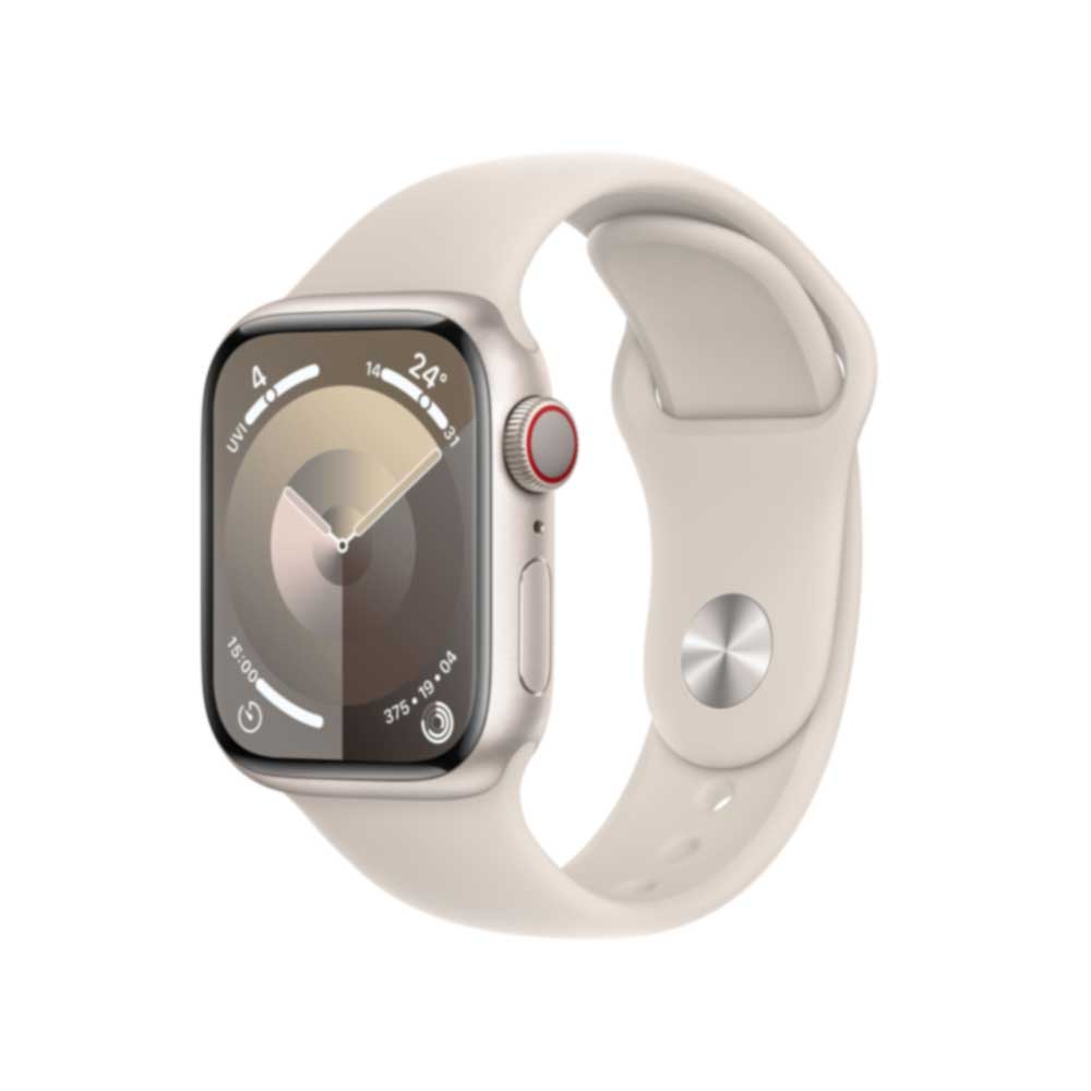 Купить APPLE Watch Series 9 GPS + Cellular 41mm Starlight Aluminium Case with Starlight Sport Band - M/L (MRHP3QF/A) в магазине wardena.ru