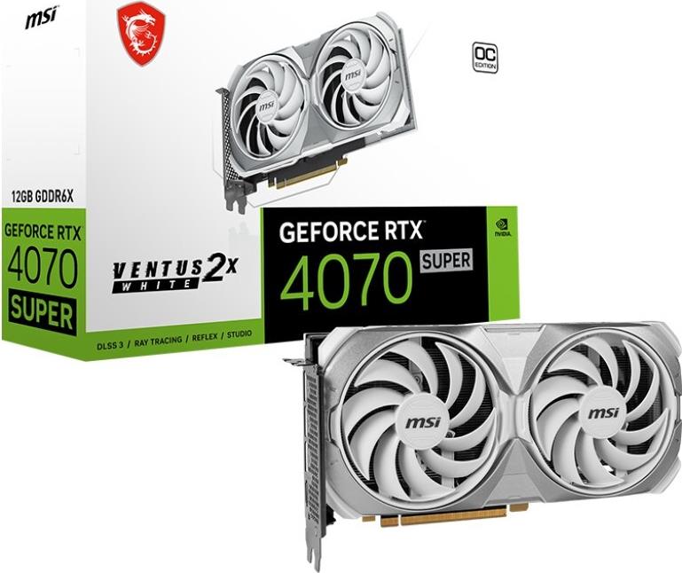 Купить MSI GeForce RTX 4070 SUPER 12G VENTUS 2X WHITE OC NVIDIA 12 GB GDDR6X (RTX 4070 SUPER 12G VENTUS 2X WH) в магазине wardena.ru