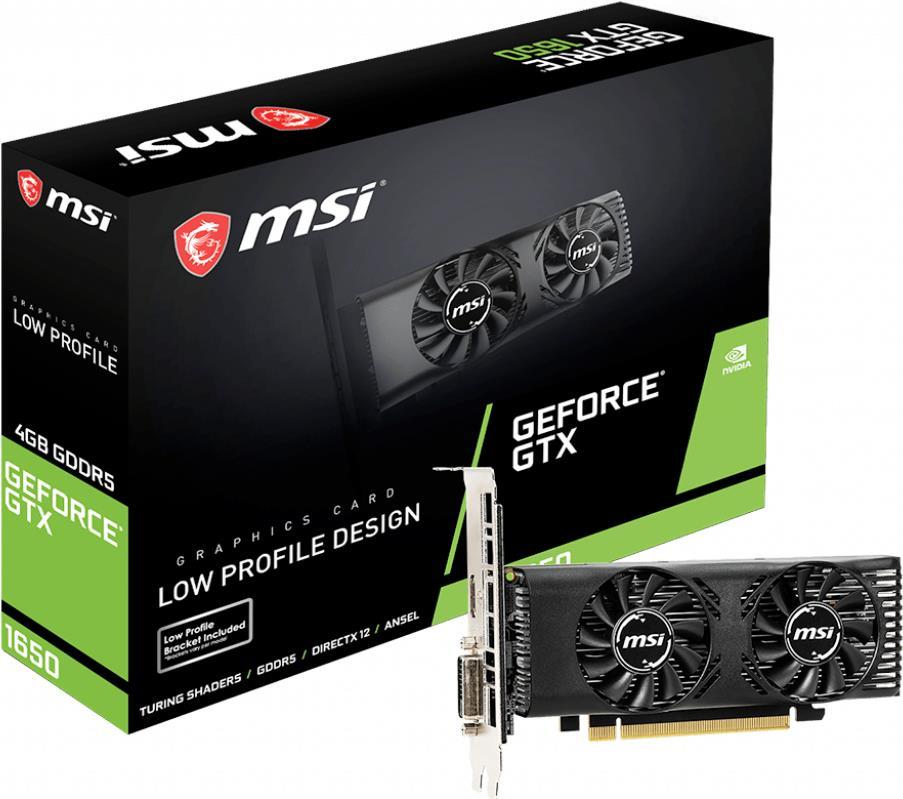 Купить MSI GeForce GTX 1650 4GT LP OC - VGA - PCI-E x16 - GeForce GTX 1650 - 4GB - GDDR5 - 128 Bit - 7680 x 4320 Pixel - PCI Express x16 3.0 (V809-3250R) в магазине wardena.ru