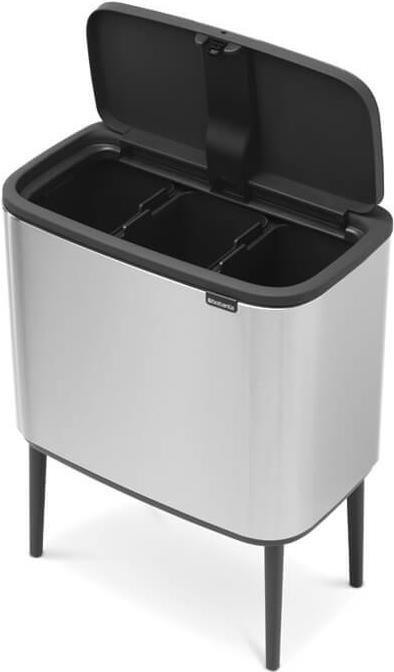 Купить Brabantia 316081 Mülleimer 33 l Rechteckig Edelstahl Schwarz - Edelstahl (31 60 81) в магазине wardena.ru
