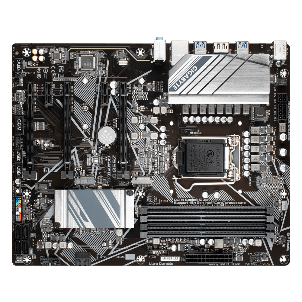 Купить Gigabyte Z590 D - 1,0 - Motherboard - ATX - LGA1200-Sockel - Z590 - USB 3,2 Gen 1 - Gigabit LAN - Onboard-Grafik (CPU erforderlich) - HD Audio (8-Kanal) (Z590 D) в магазине wardena.ru