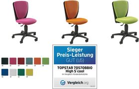 Купить Topstar Kinder-Drehstuhl "HIGH S'COOL", Stoff: pink High-Tec 3D-Netzstoff - strapazierfähig / schmutzabweisend (70570 BB10) в магазине wardena.ru