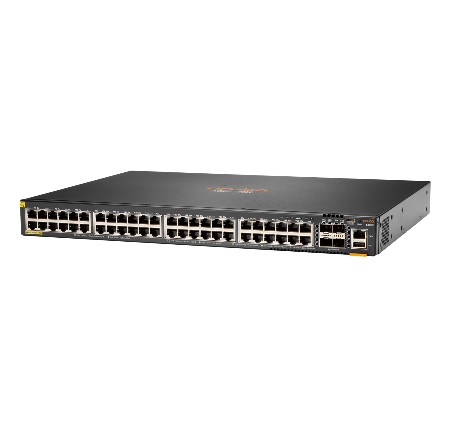 Купить HPE Aruba 6200F 48G Class4 PoE 4SFP+ 740W Switch - Switch - L3 - managed - 48 x 10/100/1000 (PoE+) + 4 x 1 Gigabit / 10 Gigabit SFP+ - an Rack montierbar - PoE+ (740 W) (JL728A) в магазине wardena.ru