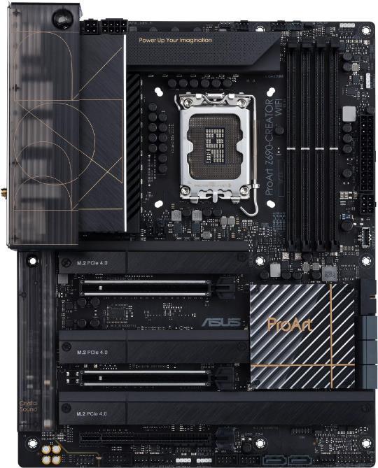 Купить ASUS ProArt Z690-CREATOR WIFI - Motherboard - ATX - LGA1700-Sockel - Z690 Chipsatz - USB 3.2 Gen 1, USB 3.2 Gen 2, USB-C Gen 2x2, USB4 - 10 Gigabit LAN, 2.5 Gigabit LAN, Wi-Fi, Bluetooth - Onboard-Grafik (CPU erforderlic (90MB19H0-M0EAY0) в магазине wardena.ru