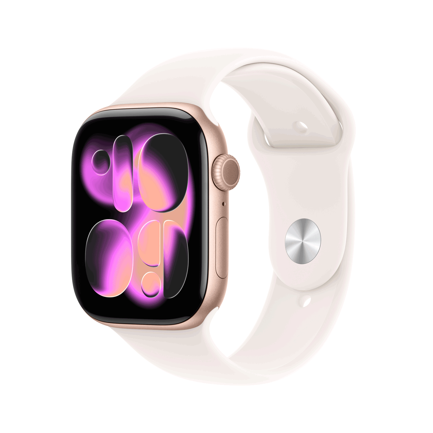 Купить Apple Watch Series 11 GPS + Cellular 46mm Rose Gold Aluminium Case with Light Blush Sport Band - M/L (MFCJ4ZR/A) в магазине wardena.ru