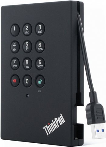 Купить Lenovo ThinkPad USB 3.0 Secure - Festplatte - 1 TB - extern (tragbar) - USB 3.0 - 5400 U/min - CRU - für ThinkPad A285, E490, E590, L390, L390 Yoga, P1, T490, T590, X1 Extreme, X390, V540-24 (0A65621) в магазине wardena.ru