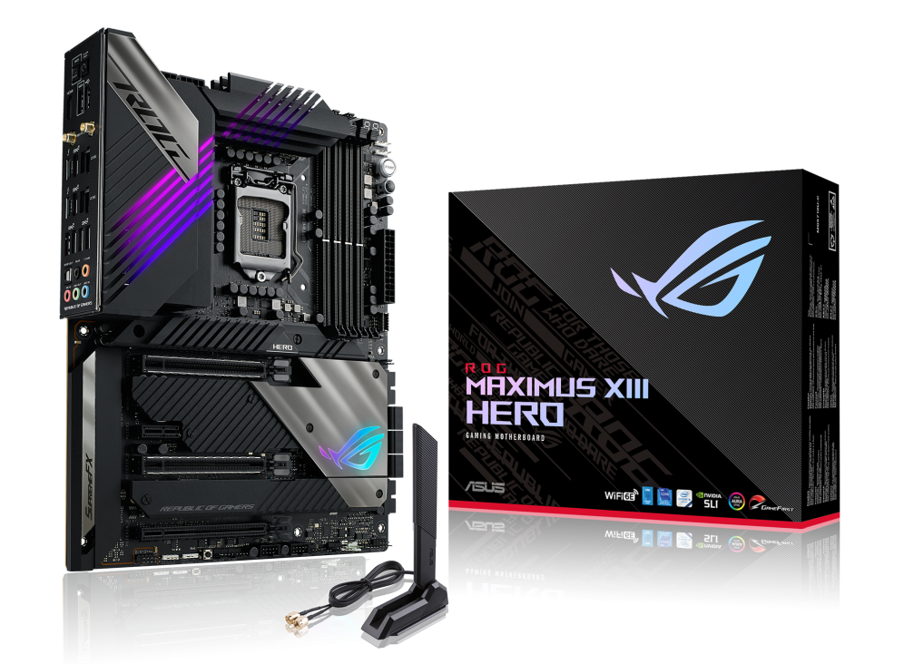 Купить ASUS ROG MAXIMUS XIII HERO - Motherboard - ATX - LGA1200-Sockel - Z590 Chipsatz - USB-C Gen2, USB 3.2 Gen 1, USB 3.2 Gen 2, USB-C Gen 2x2 - Wi-Fi, Bluetooth, 2 x 2.5 Gigabit LAN - Onboard-Grafik (CPU erforderlich) - HD A (90MB15X0-M0EAY0) в магазине wardena.ru
