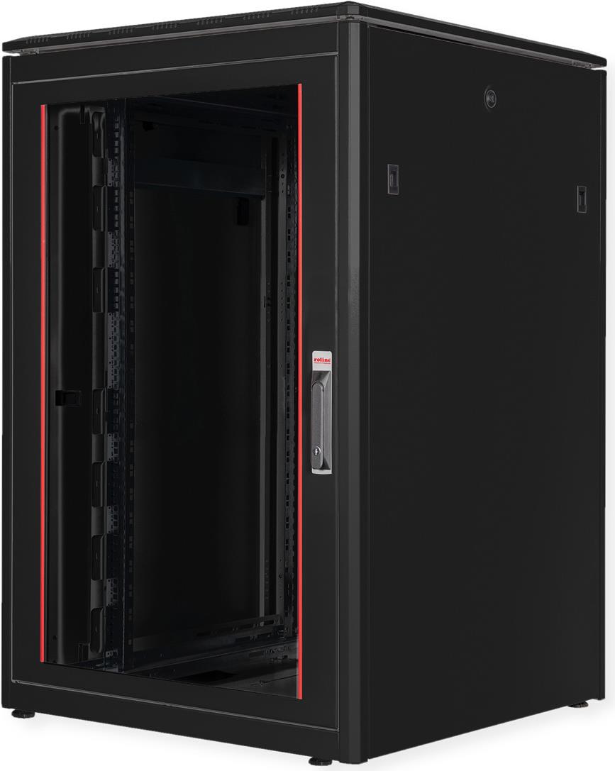 Купить ROLINE 19 Zoll Netzwerkschrank Pro 22 HE 800x800 BxT Glastür schwarz (26.21.0220) в магазине wardena.ru