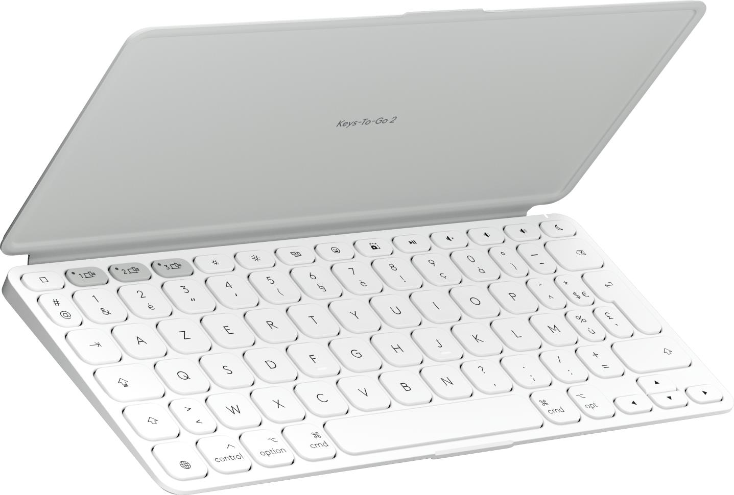 Купить Logitech Keys-To-Go 2 for iPad - Tastatur - built-in cover - kabellos - Bluetooth LE - AZERTY - Französisch - Pale Gray (920-013007) в магазине wardena.ru