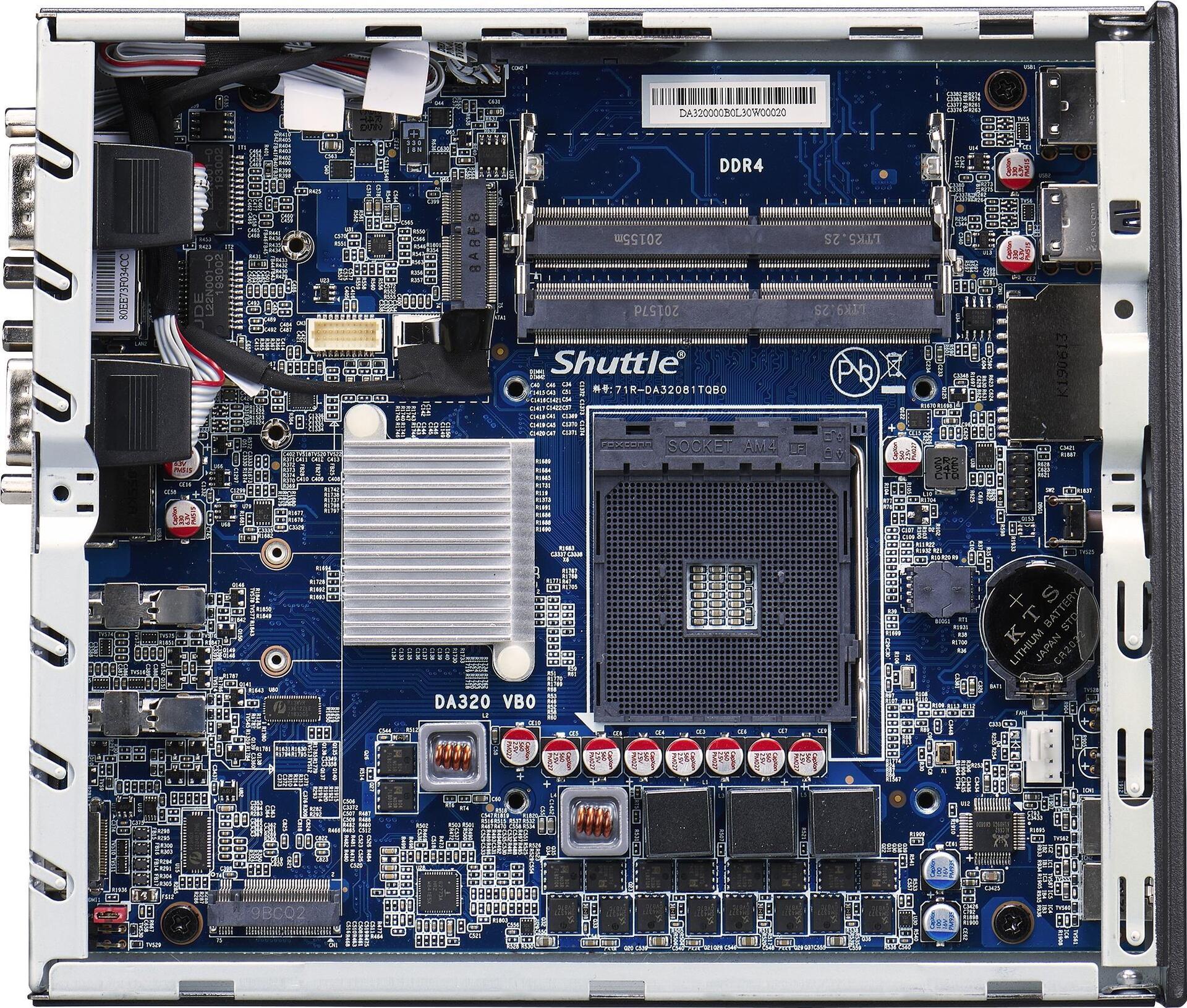 Купить Shuttle XPC slim DA320 - Barebone - Slim-PC - Socket AM4 - AMD A320 - keine CPU - RAM 0GB - GigE (DA320) в магазине wardena.ru
