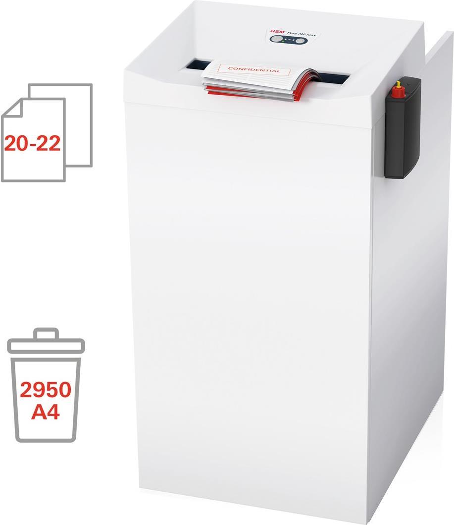 Купить HSM Aktenvernichter PURE 740 max, 4,5 x 30 mm Schnittleistung: 20-22 Blatt (80 g/qm), Sicherheitsstufe: - 1 Stück (2373111X) в магазине wardena.ru
