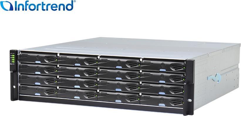 Купить Infortrend DS1016R2C000B-8V32 Disk-Array Rack (3U) (DS1016R2C000B-8B32) в магазине wardena.ru