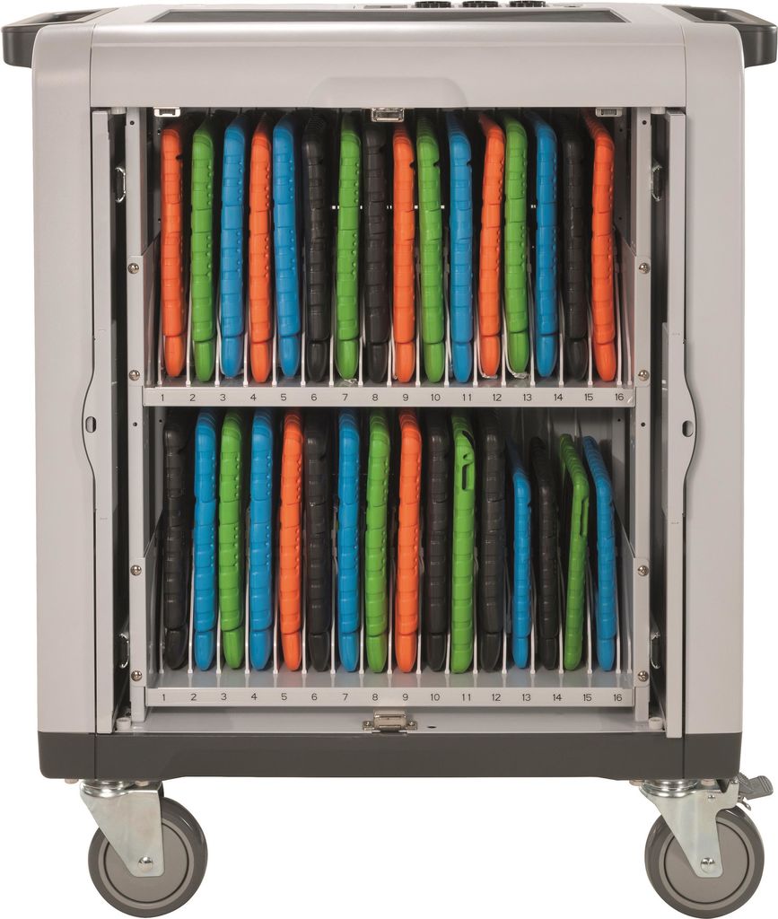 Купить PARAT PARAPROJECT Trolley i32 - Wagen (synchronisieren und laden) für 32 Tablets / 1 Notebook - verriegelbar - Grau, weiß - Bildschirmgröße: up to 33,8 cm (tablet) / up to 43,2 cm (notebook) (up to 13.3" (tablet) / up to (832.530.999) в магазине wardena.ru